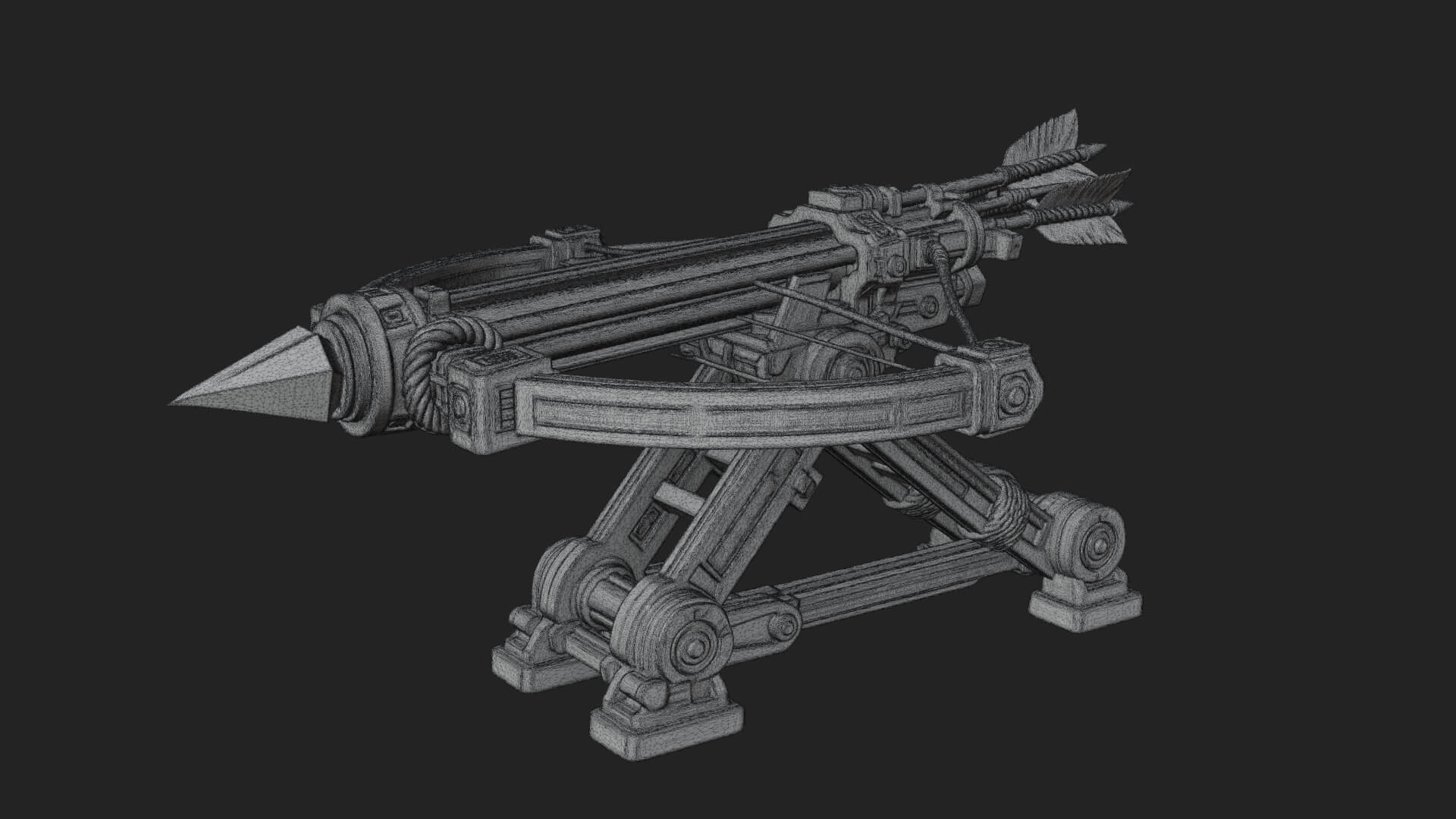 Siege Ballista Model Design 4 3D Print Model 3D Model