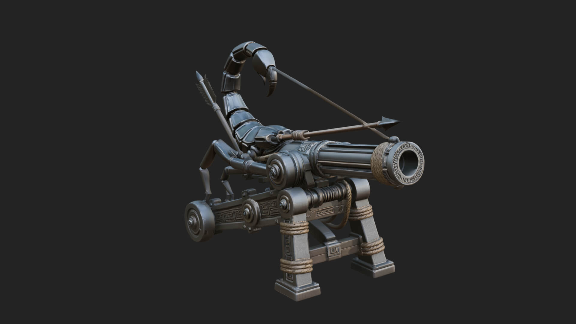 Siege Ballista Model Design 8 3D Print Model 3D Model