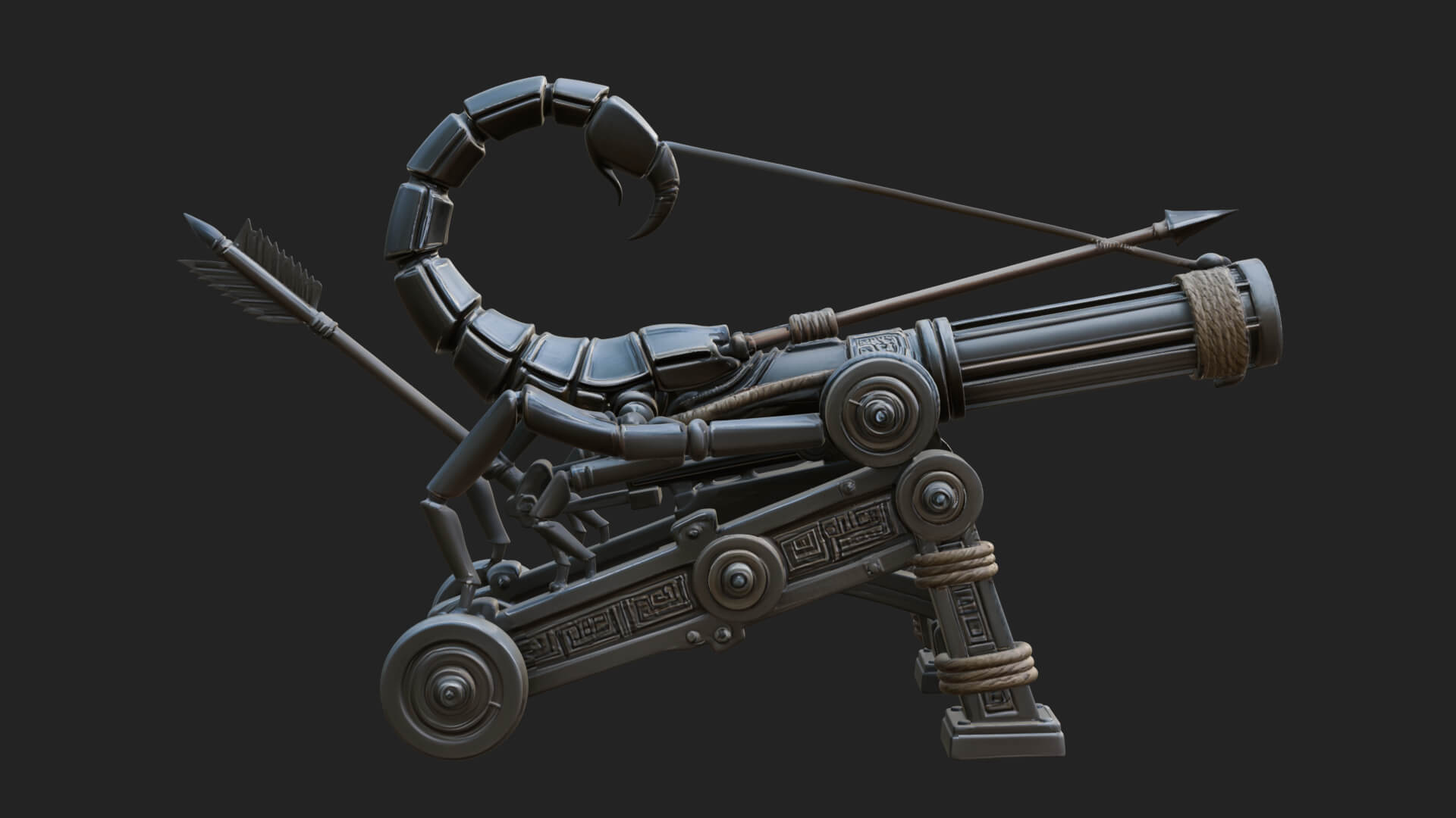 Siege Ballista Model Design 8 3D Print Model 3D Model