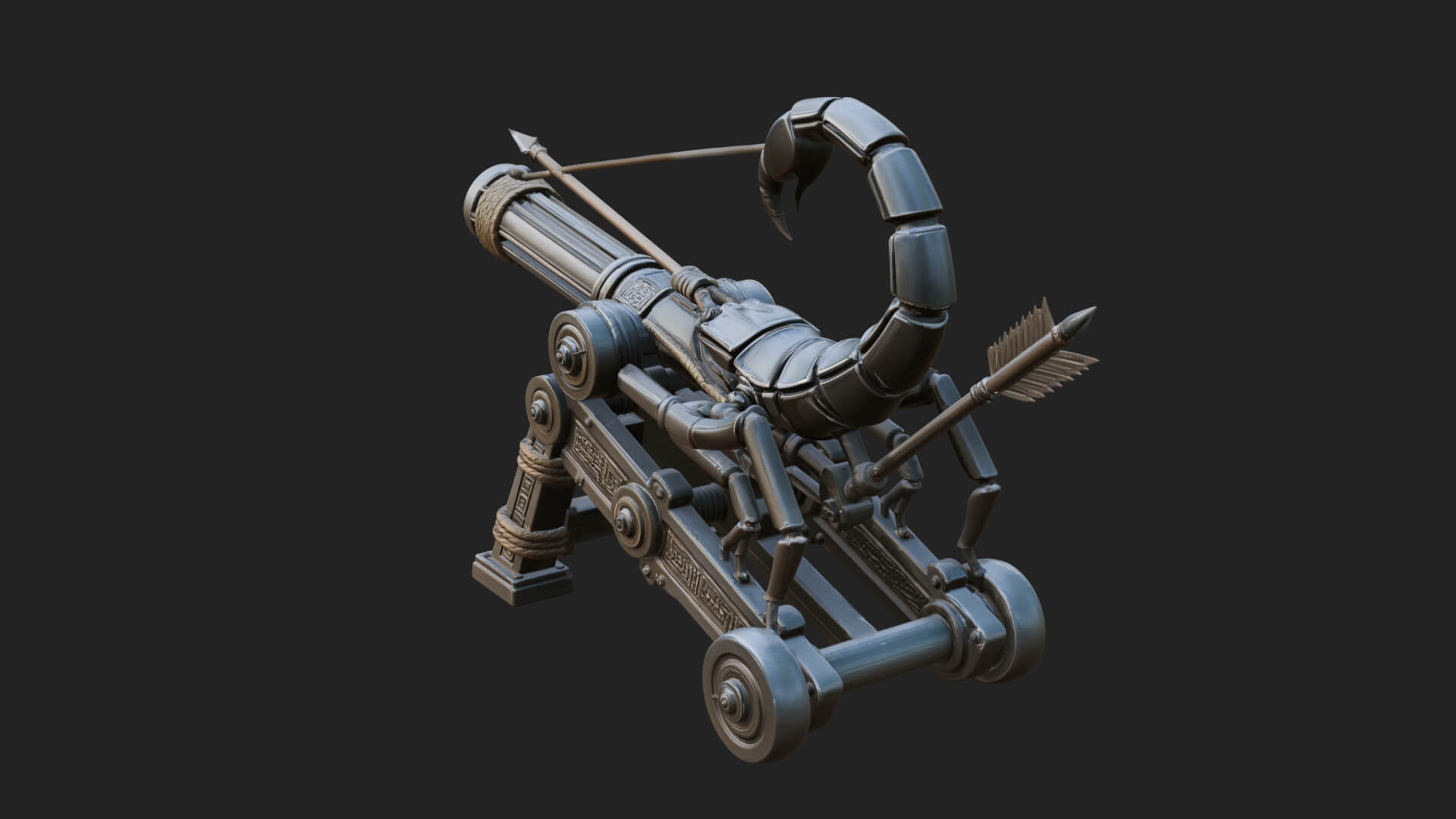Siege Ballista Model Design 8 3D Print Model 3D Model