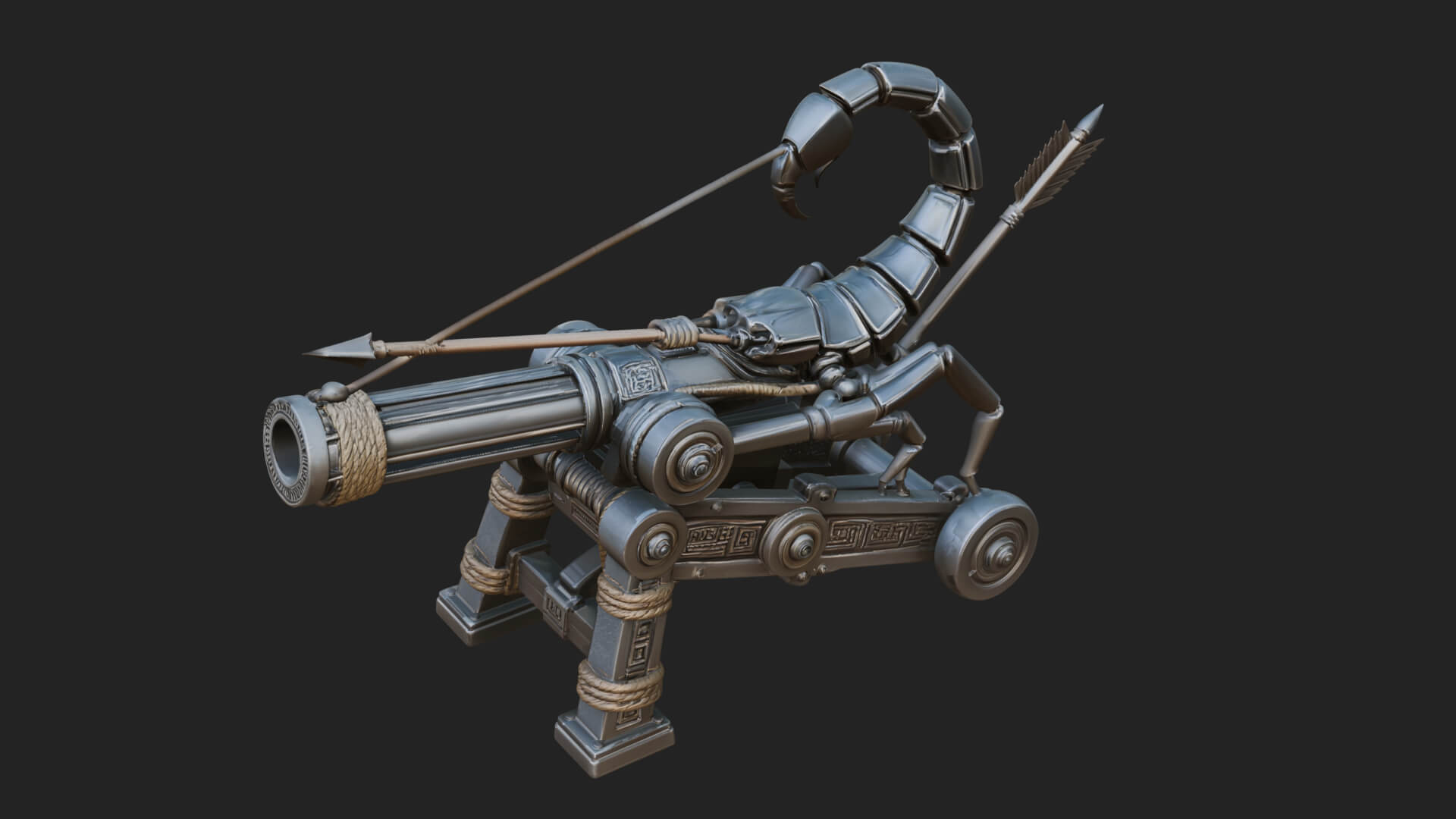 Siege Ballista Model Design 8 3D Print Model 3D Model