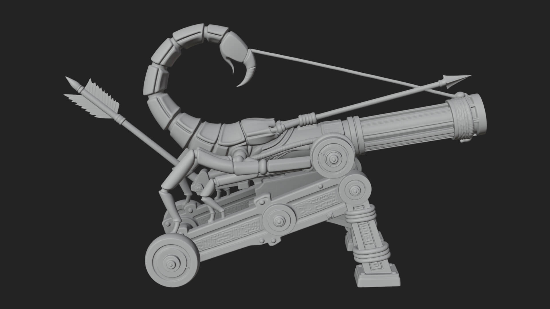 Siege Ballista Model Design 8 3D Print Model 3D Model