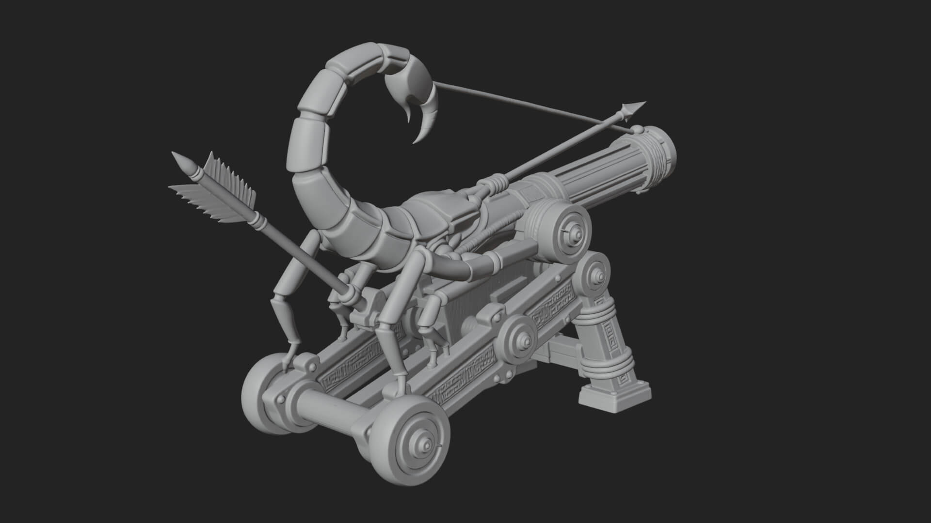 Siege Ballista Model Design 8 3D Print Model 3D Model