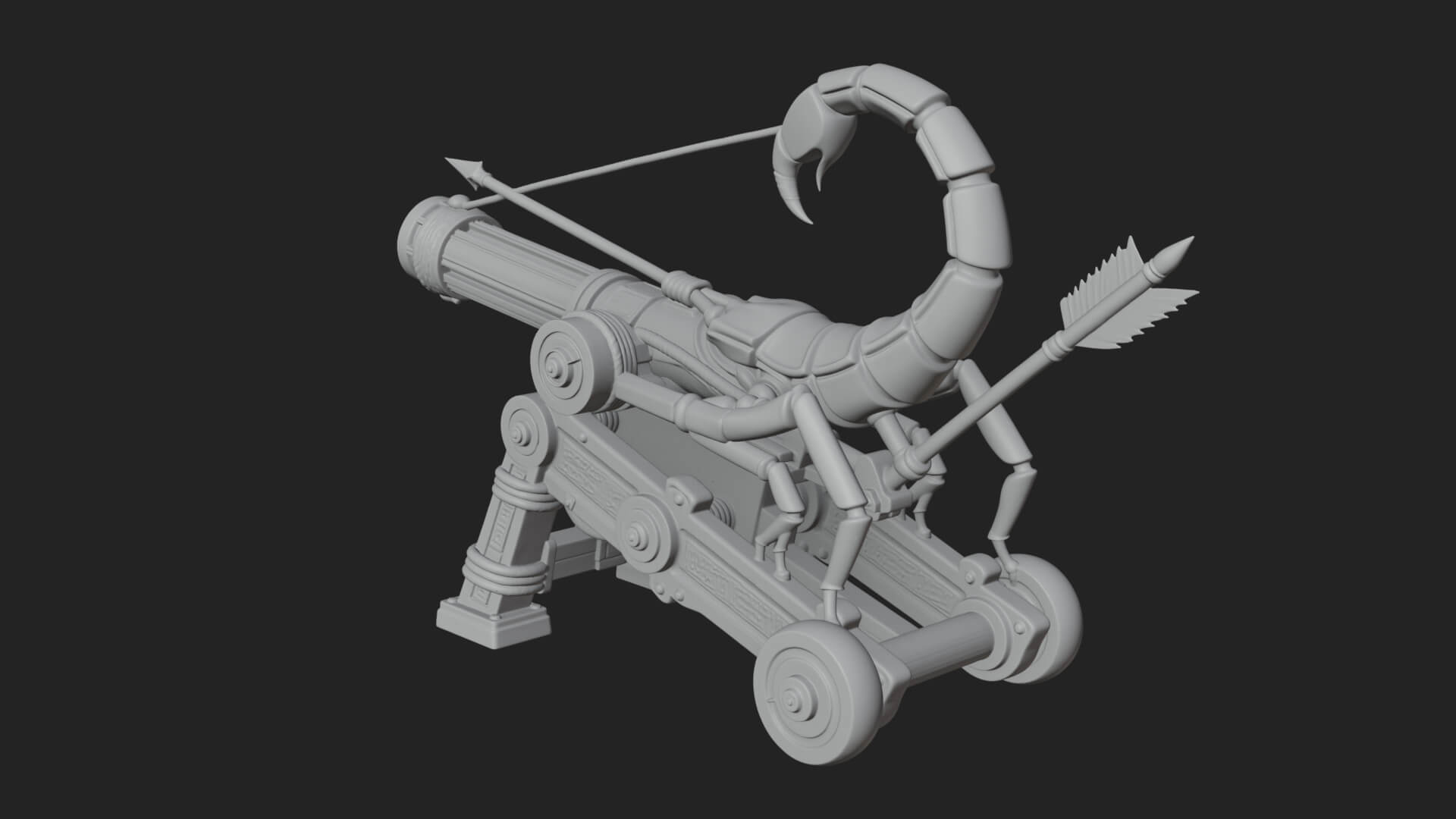 Siege Ballista Model Design 8 3D Print Model 3D Model