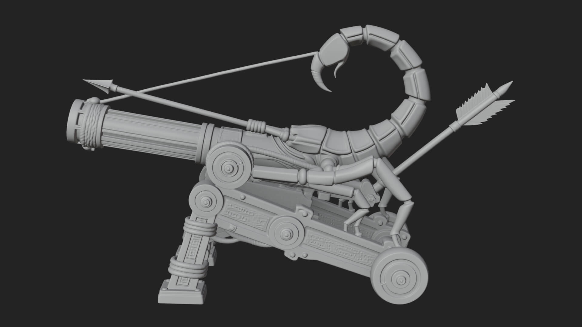 Siege Ballista Model Design 8 3D Print Model 3D Model