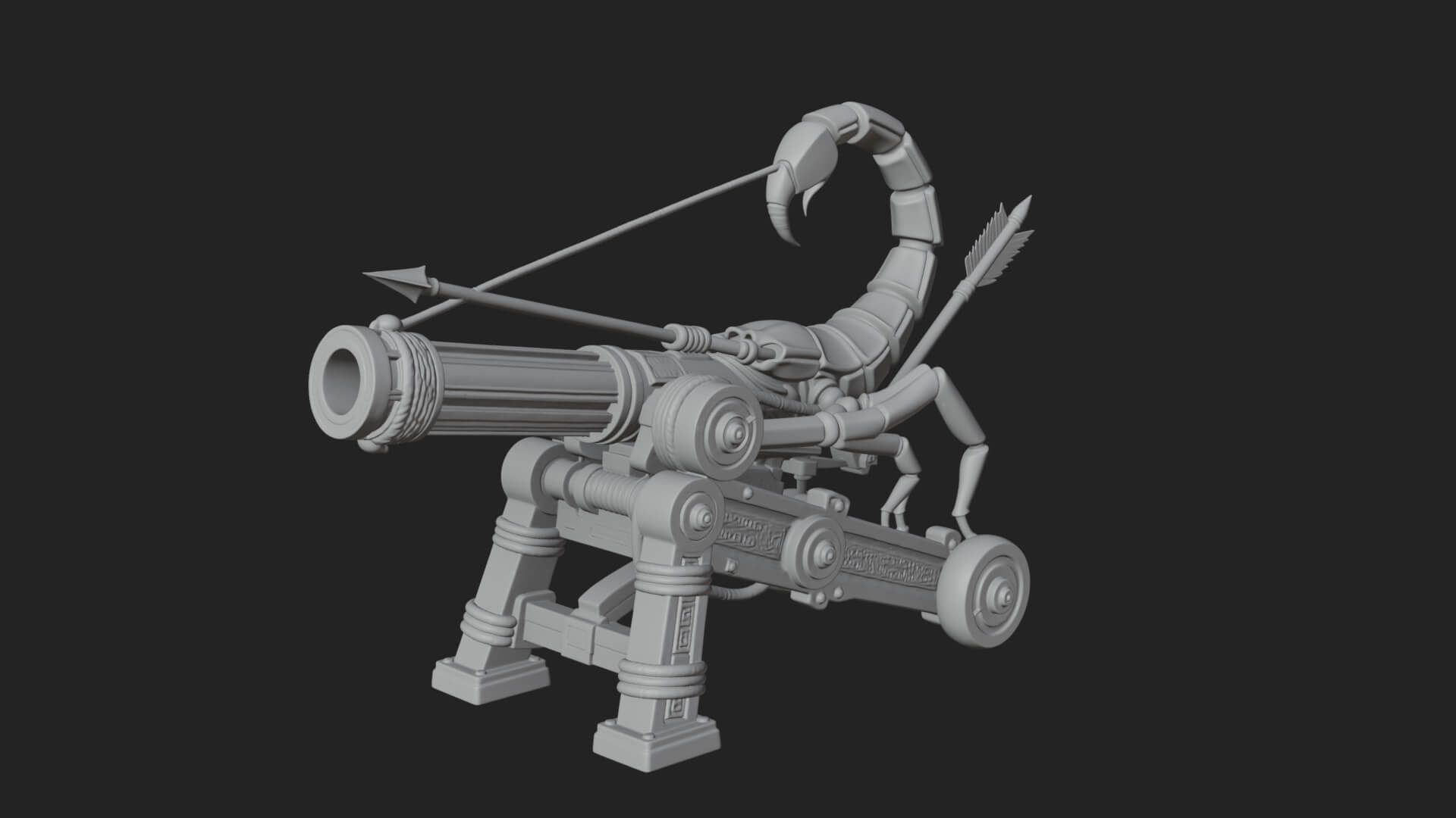 Siege Ballista Model Design 8 3D Print Model 3D Model