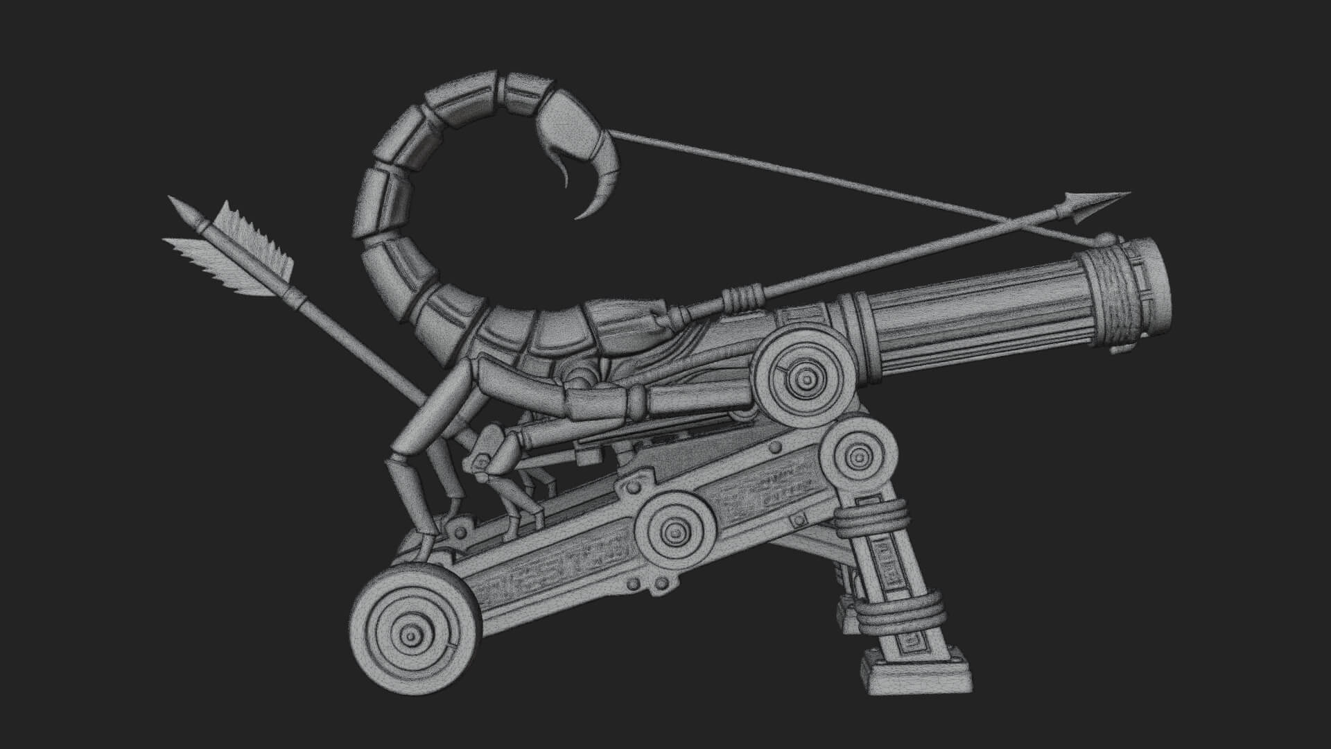 Siege Ballista Model Design 8 3D Print Model 3D Model