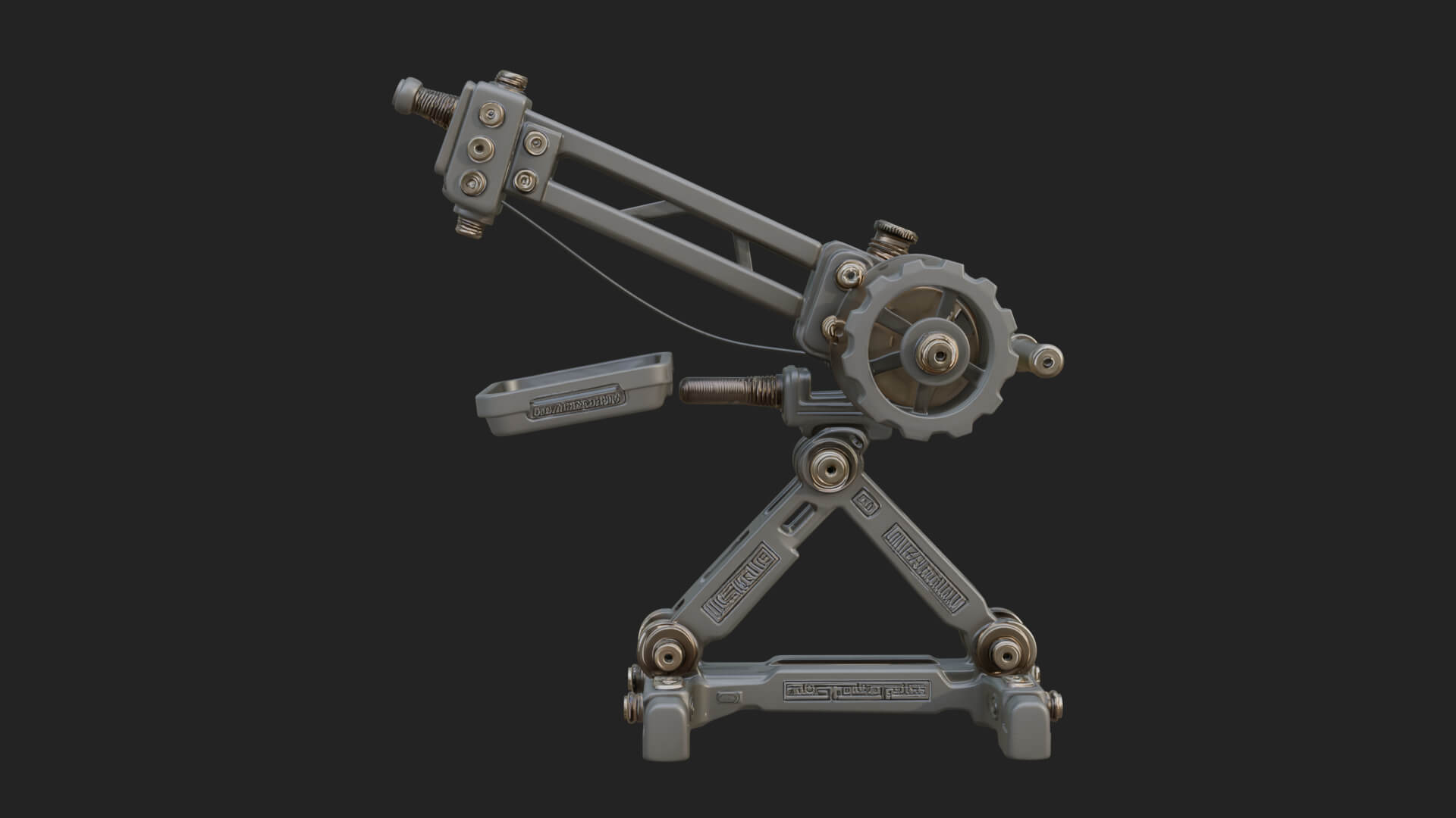 Siege Catapult Frame Model Design 2 3D Print Model 3D Model