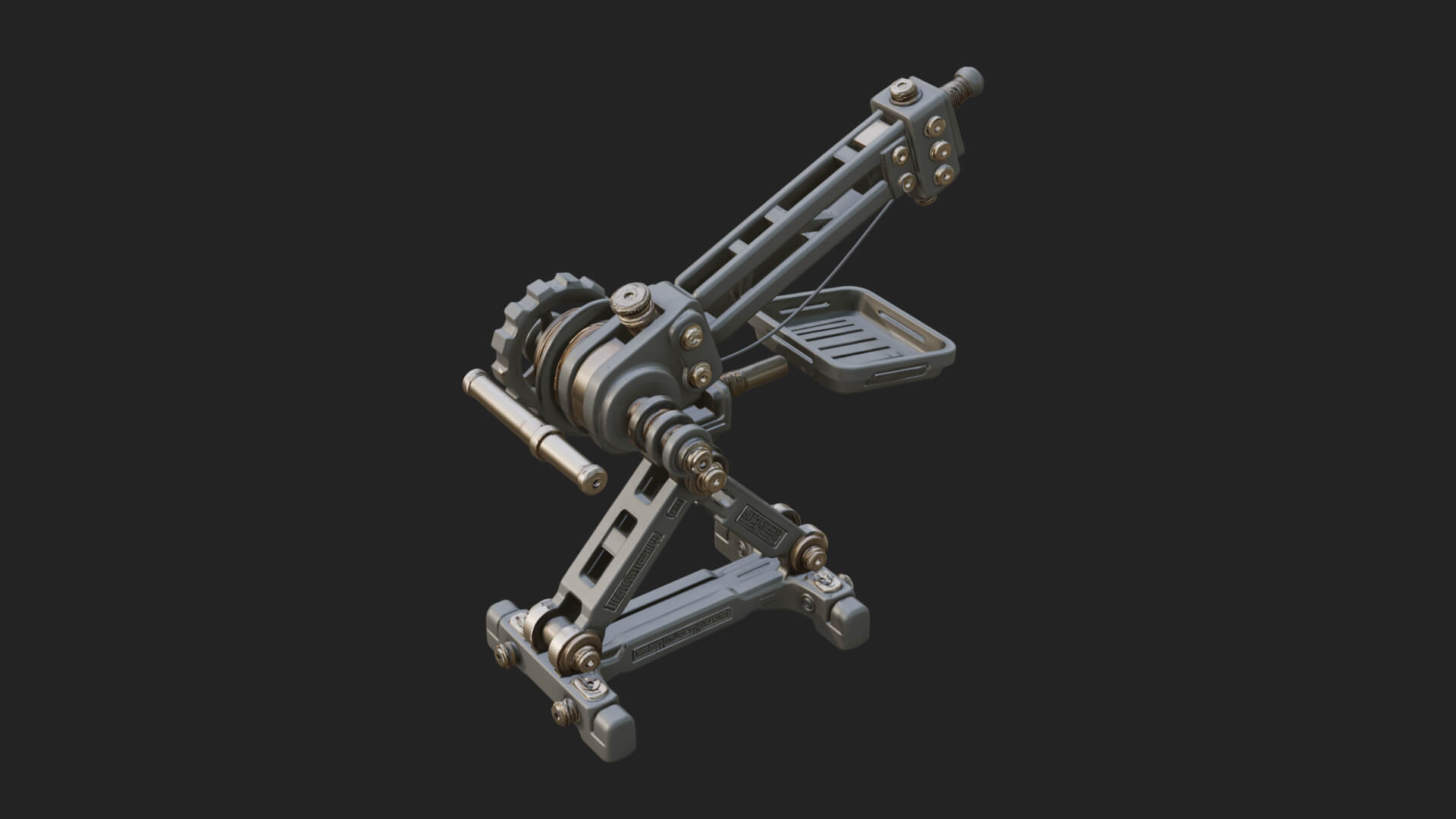 Siege Catapult Frame Model Design 2 3D Print Model 3D Model