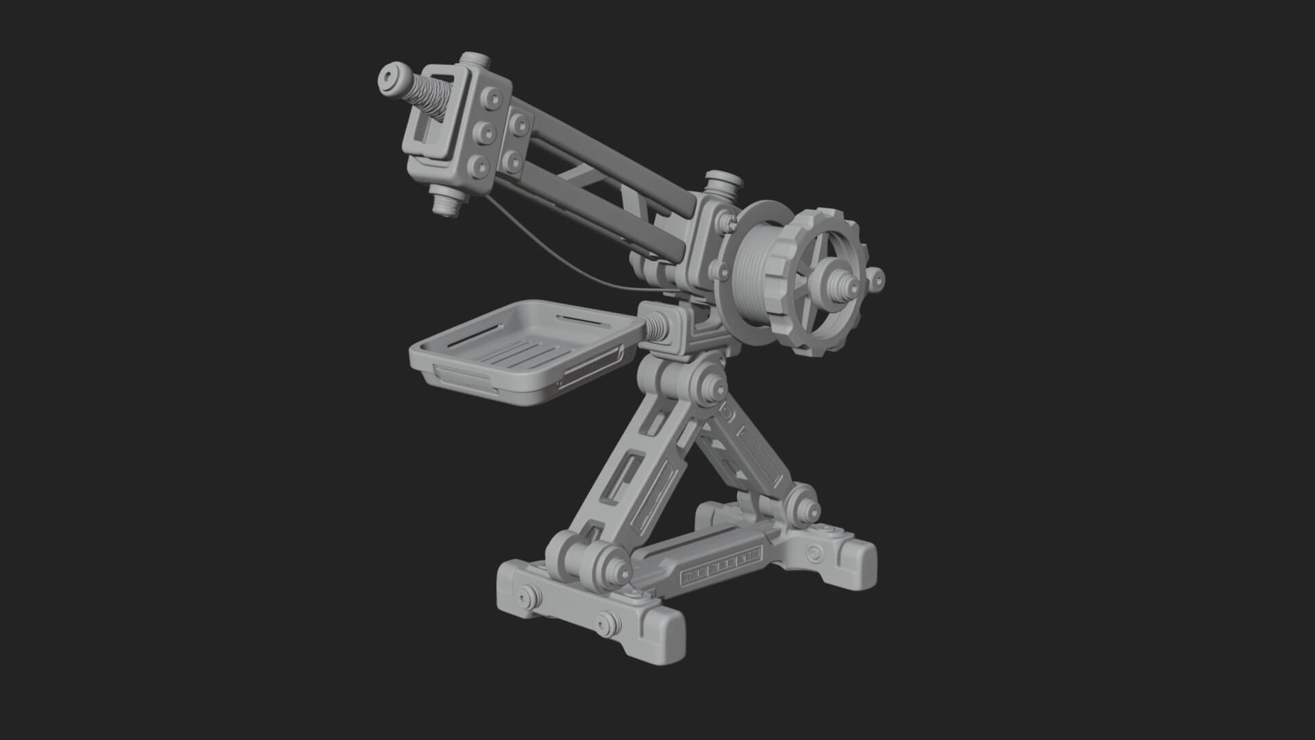 Siege Catapult Frame Model Design 2 3D Print Model 3D Model
