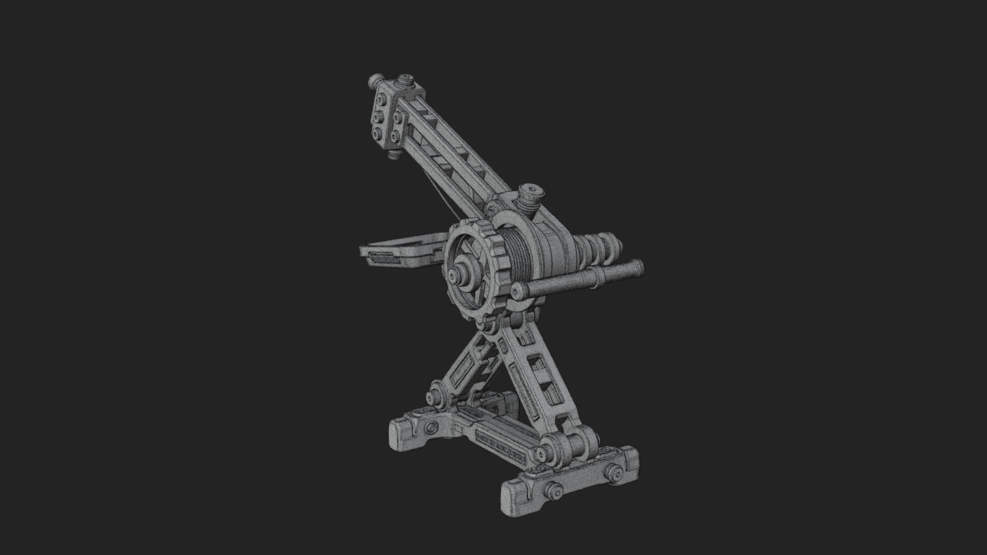 Siege Catapult Frame Model Design 2 3D Print Model 3D Model