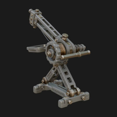 Siege Catapult Frame Model Design 2 3D Print Model