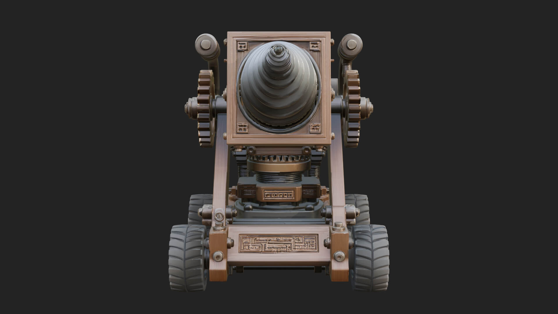 Siege Drill Engine Model Design 1 3D Print Model 3D Model