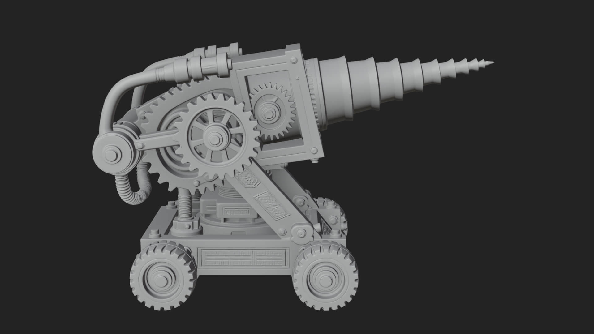 Siege Drill Engine Model Design 1 3D Print Model 3D Model