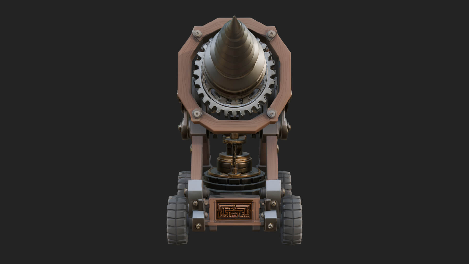 Siege Drill Engine Model Design 2 3D Print Model 3D Model