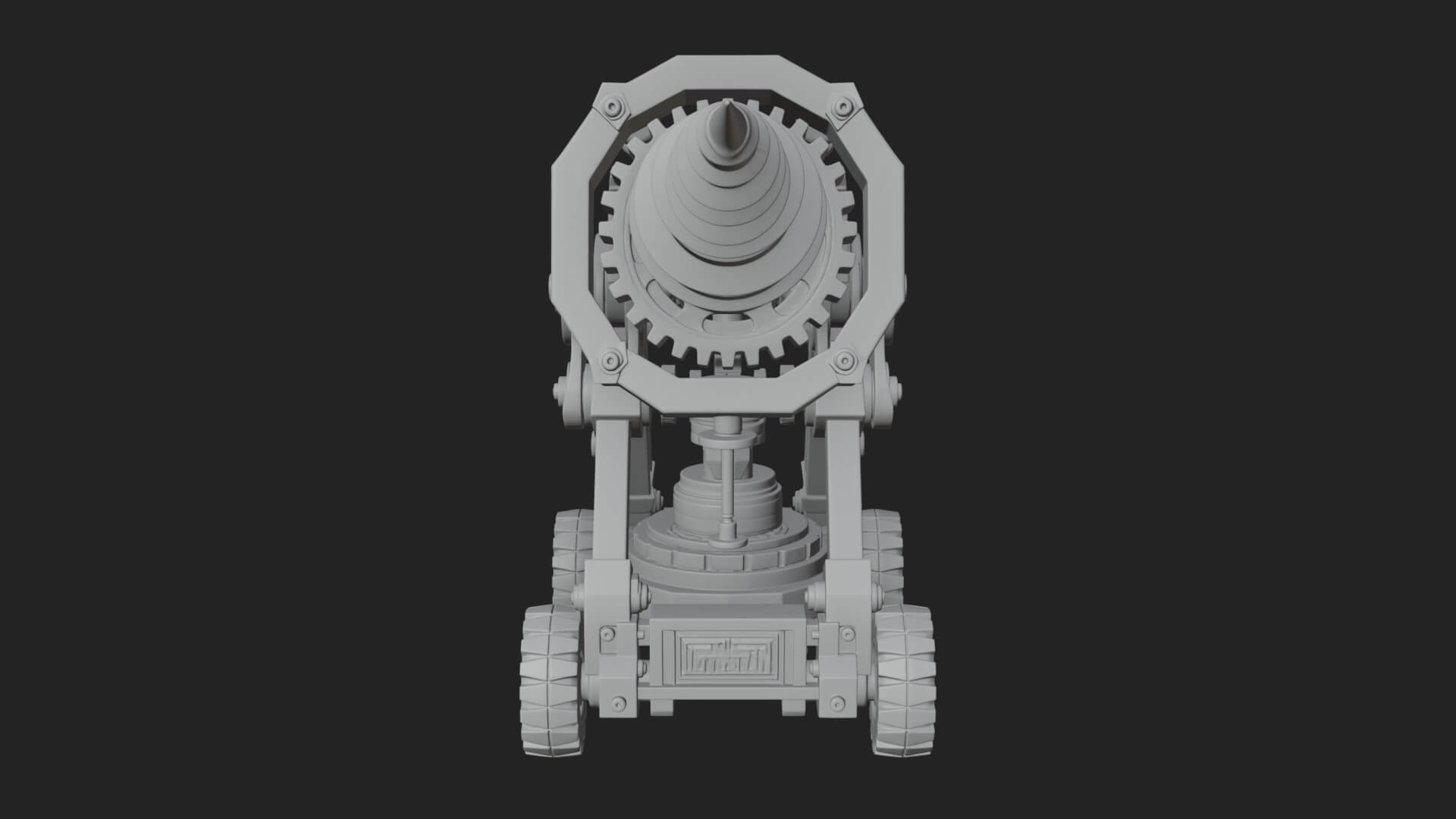 Siege Drill Engine Model Design 2 3D Print Model 3D Model