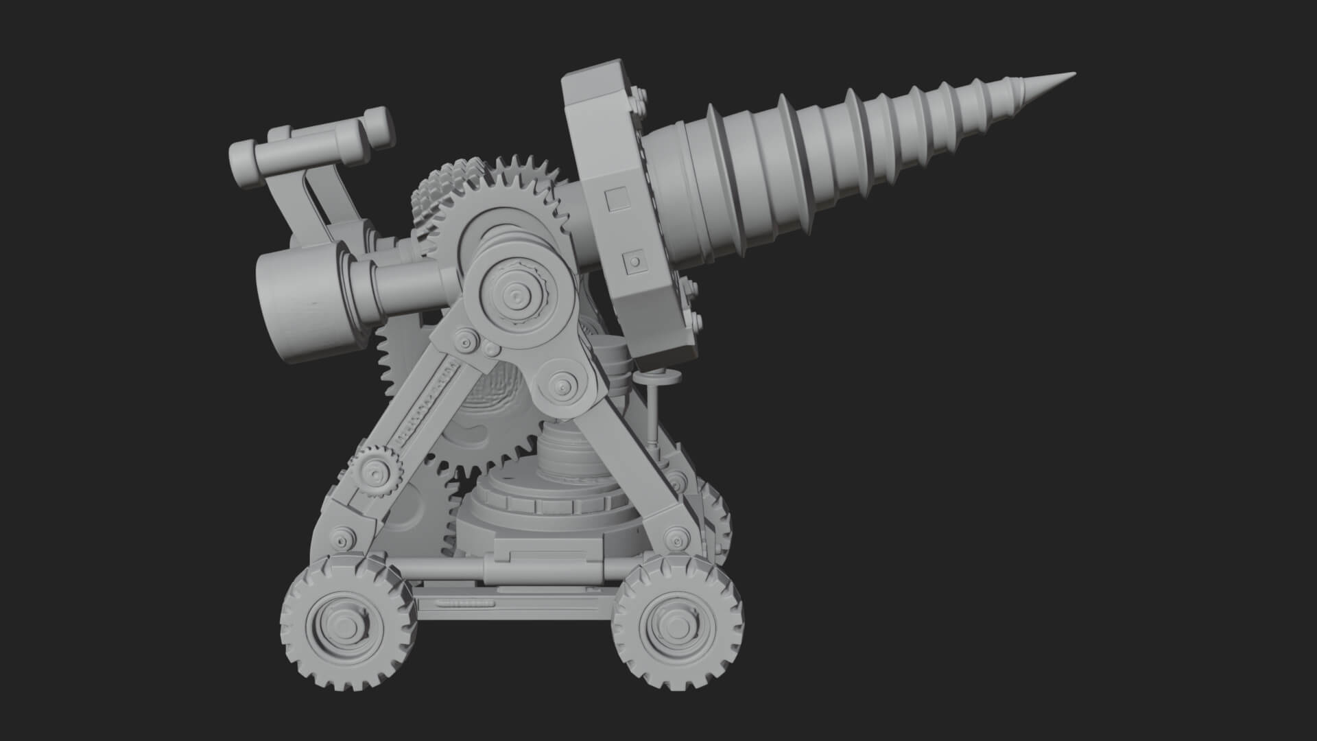 Siege Drill Engine Model Design 2 3D Print Model 3D Model