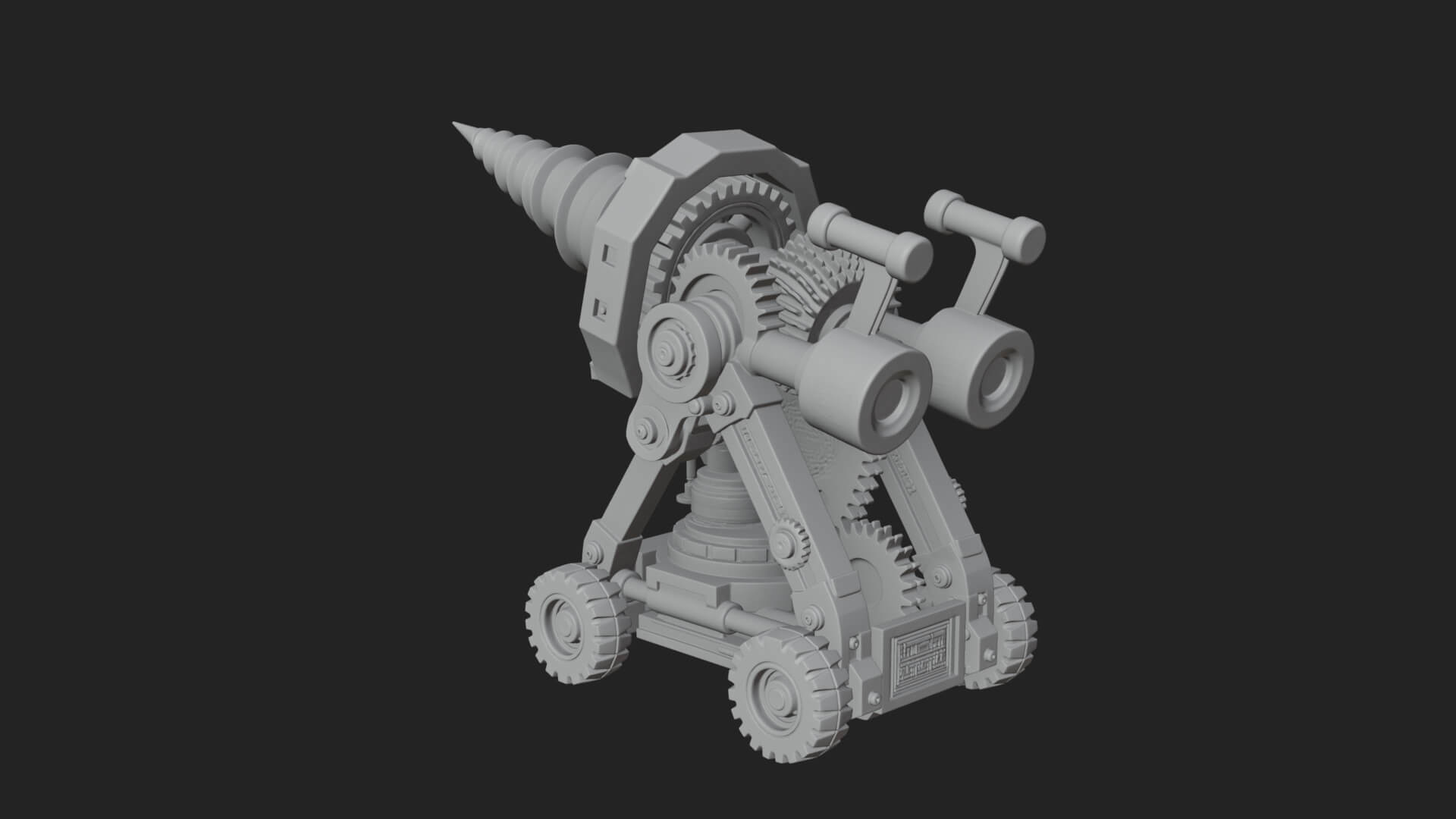 Siege Drill Engine Model Design 2 3D Print Model 3D Model
