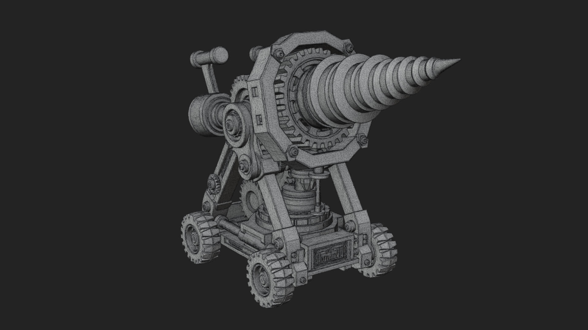 Siege Drill Engine Model Design 2 3D Print Model 3D Model