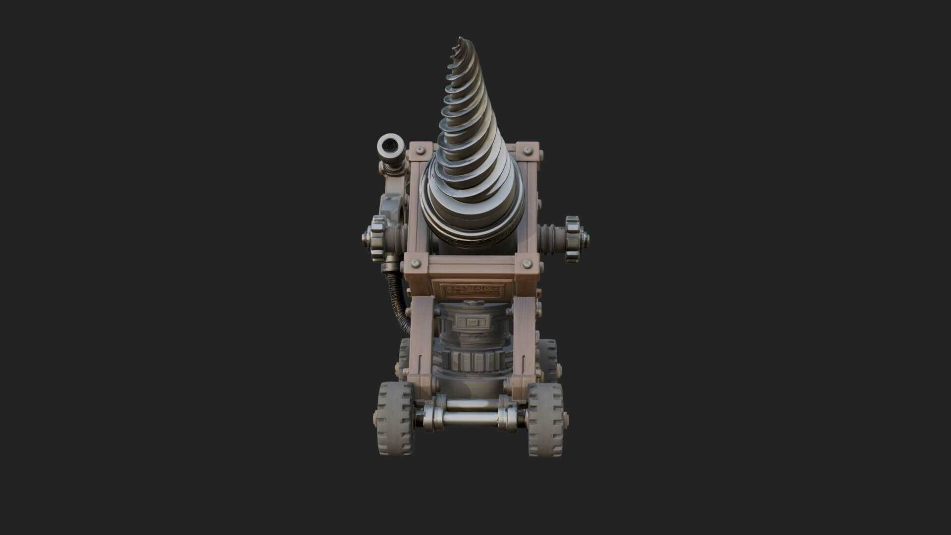 Siege Drill Engine Model Design 3 3D Print Model 3D Model