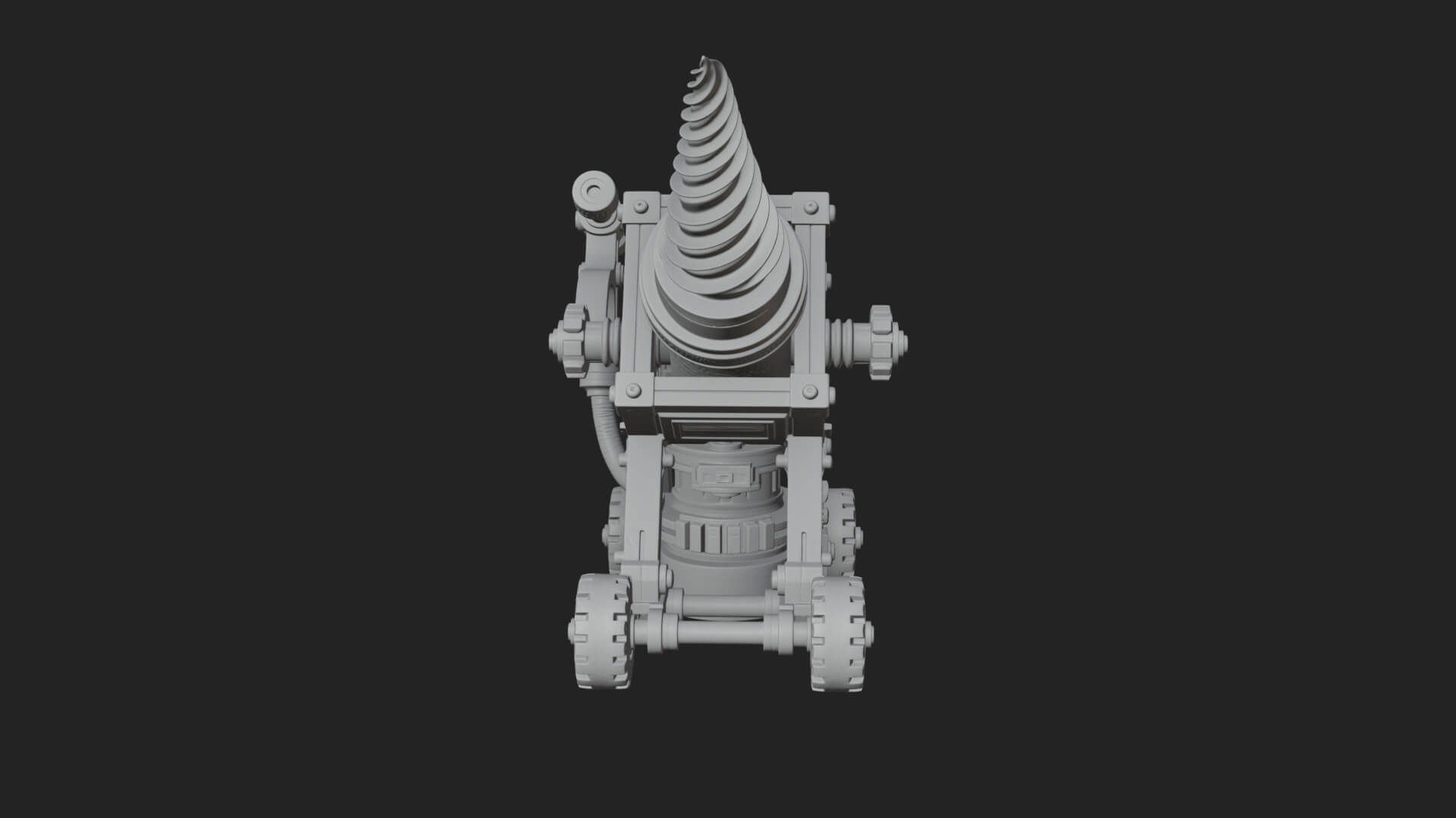 Siege Drill Engine Model Design 3 3D Print Model 3D Model