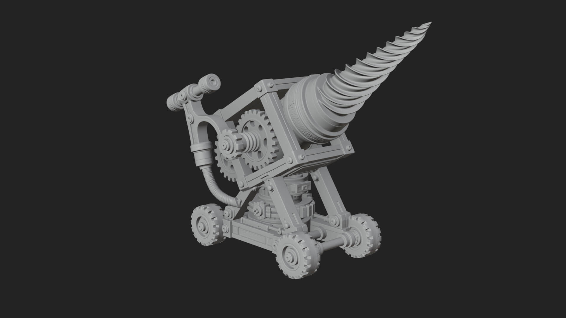 Siege Drill Engine Model Design 3 3D Print Model 3D Model