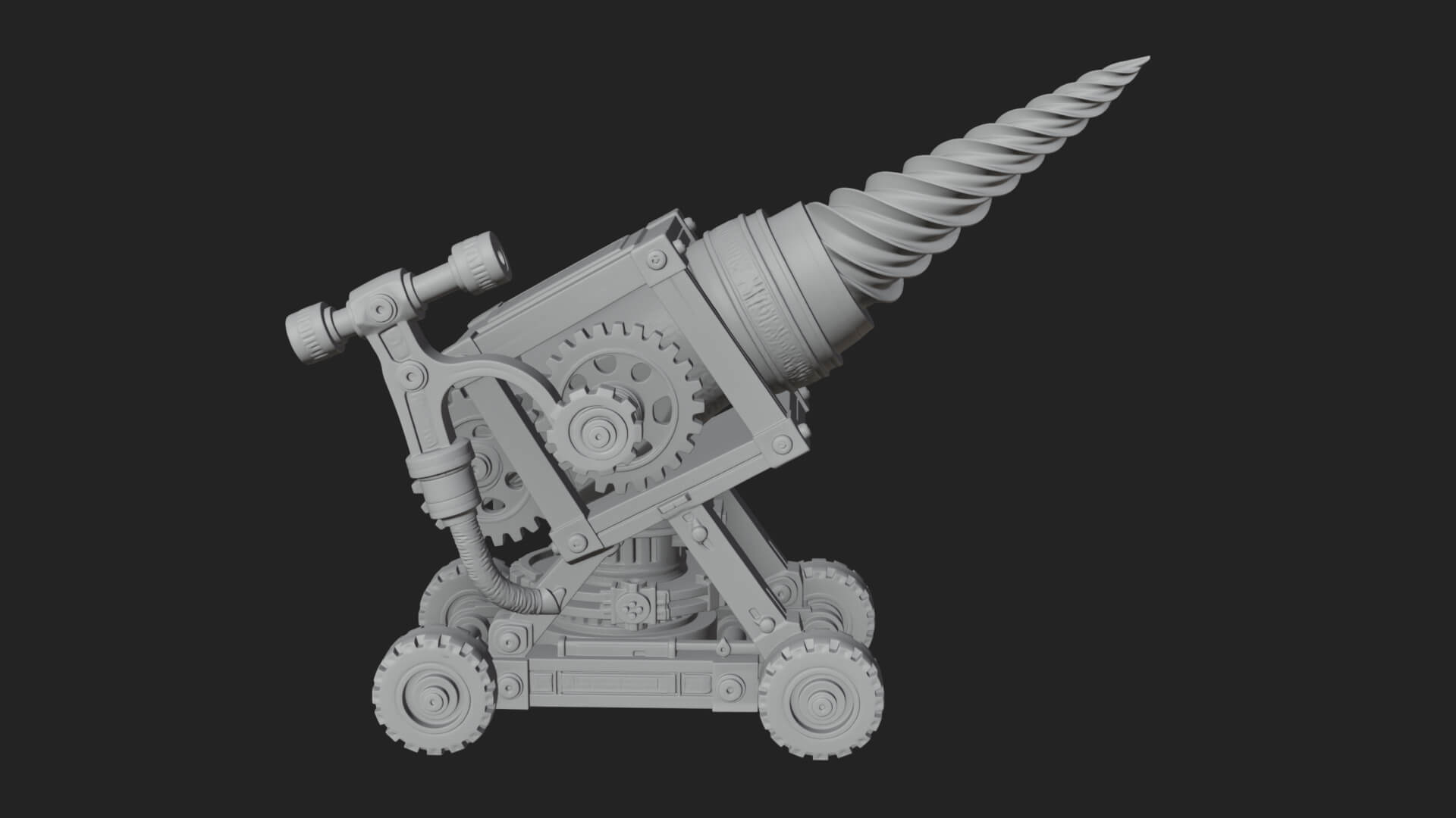 Siege Drill Engine Model Design 3 3D Print Model 3D Model
