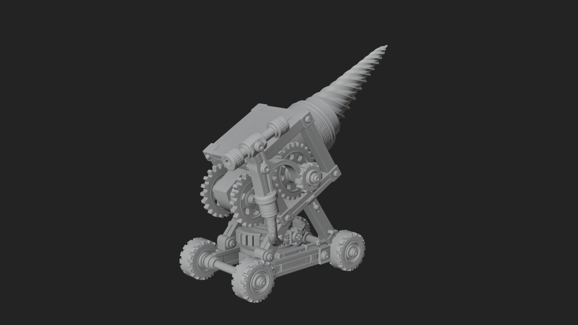 Siege Drill Engine Model Design 3 3D Print Model 3D Model