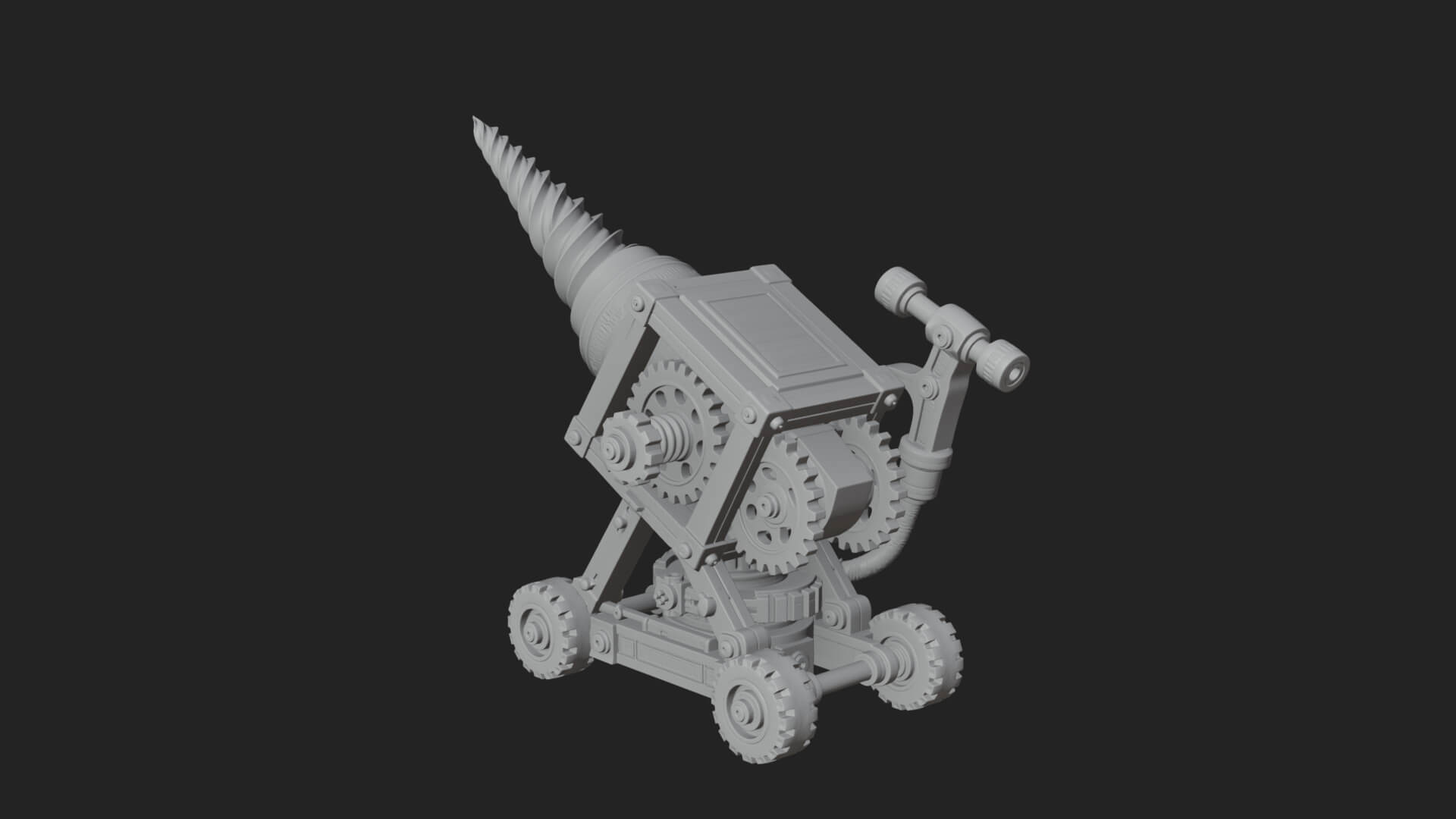 Siege Drill Engine Model Design 3 3D Print Model 3D Model