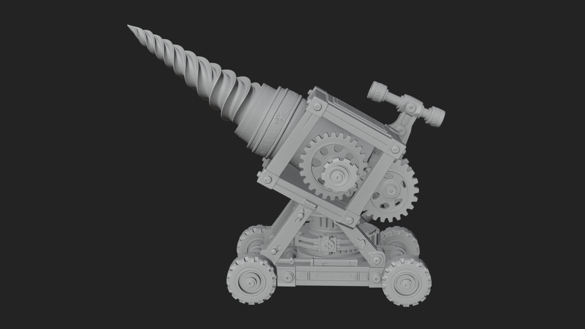 Siege Drill Engine Model Design 3 3D Print Model 3D Model