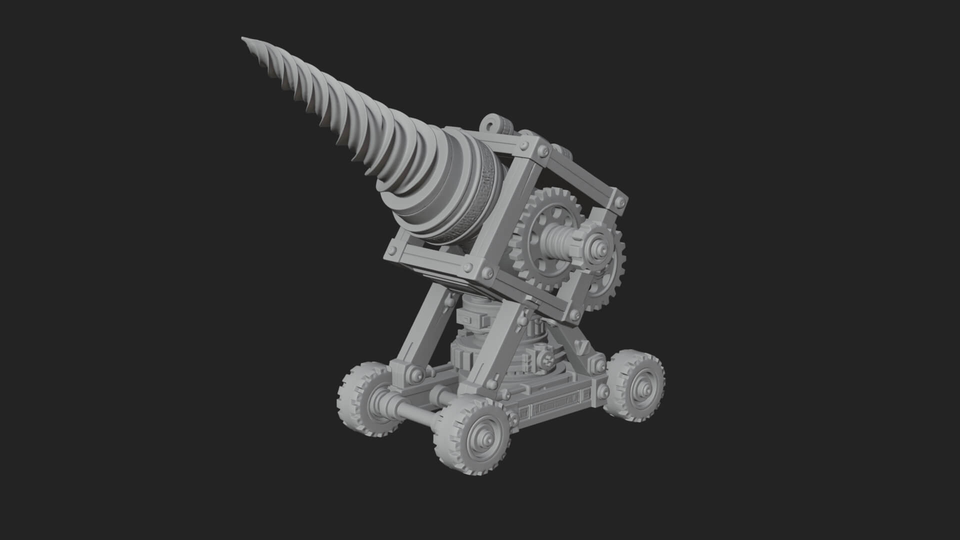 Siege Drill Engine Model Design 3 3D Print Model 3D Model