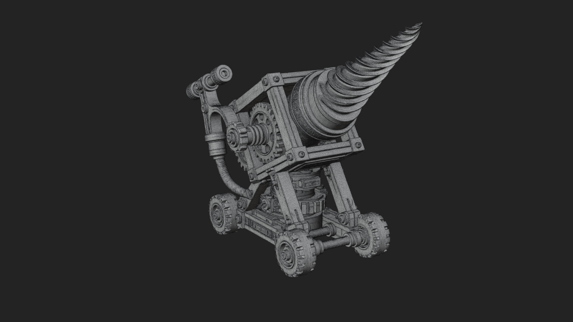 Siege Drill Engine Model Design 3 3D Print Model 3D Model