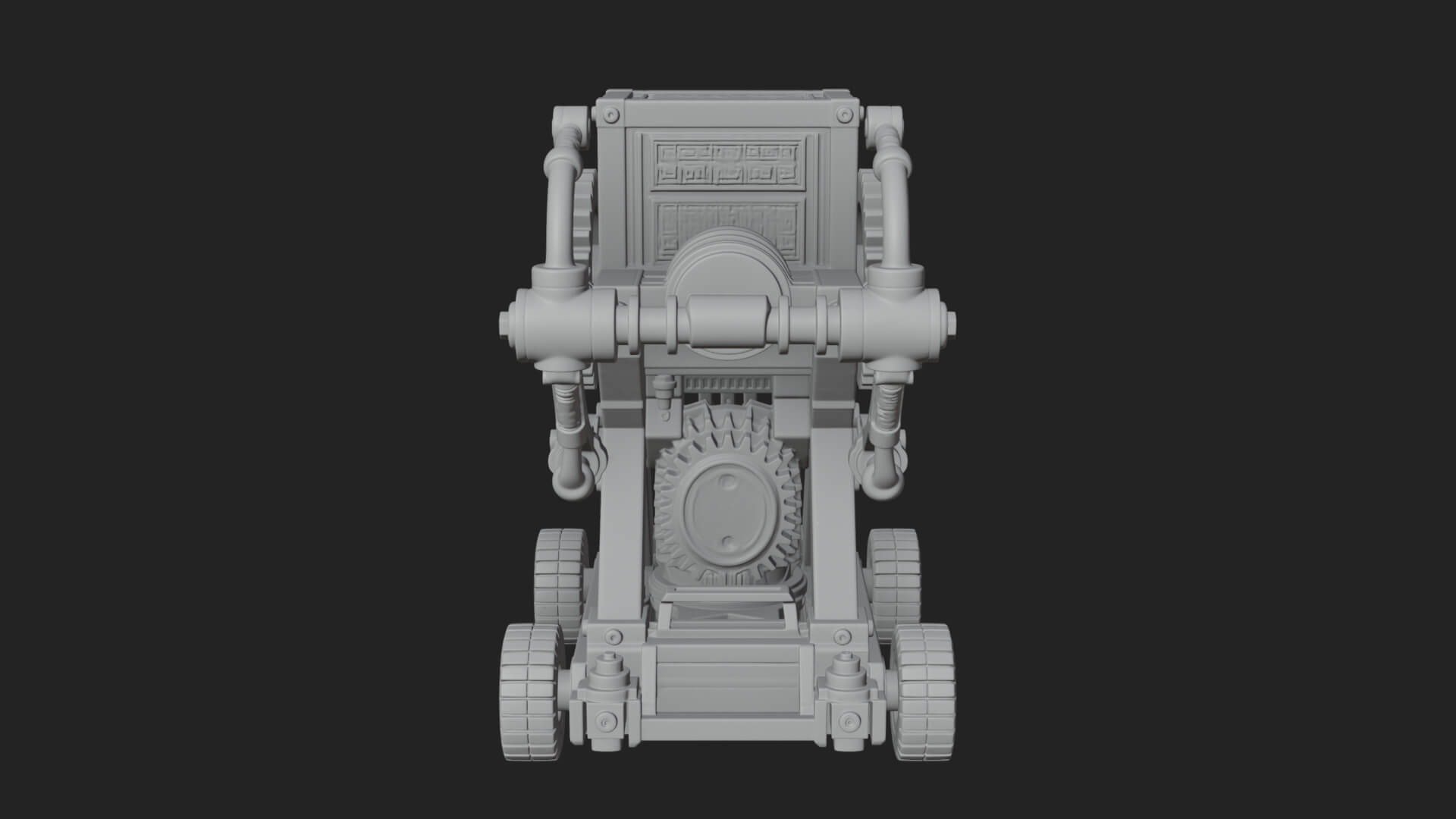 Siege Drill Engine Model Design 4 3D Print Model 3D Model