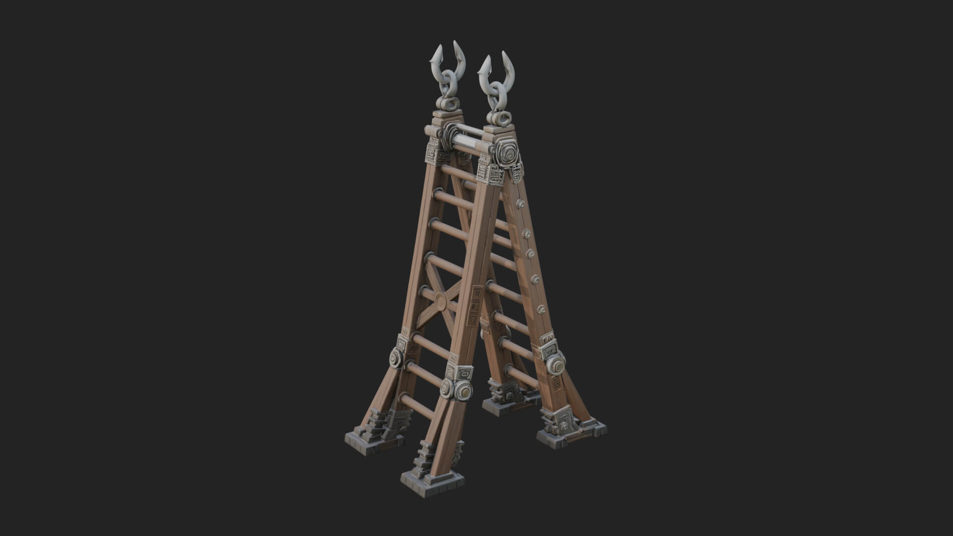 Siege Scaling Ladder Model Design 1 3D Print Model 3D Model
