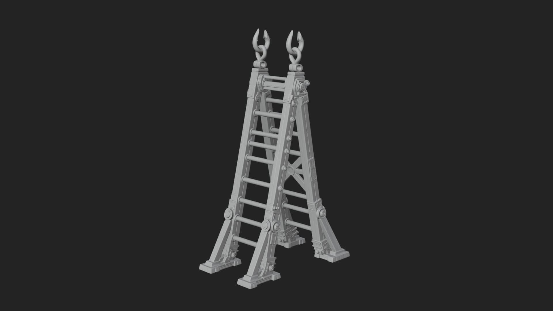 Siege Scaling Ladder Model Design 1 3D Print Model 3D Model