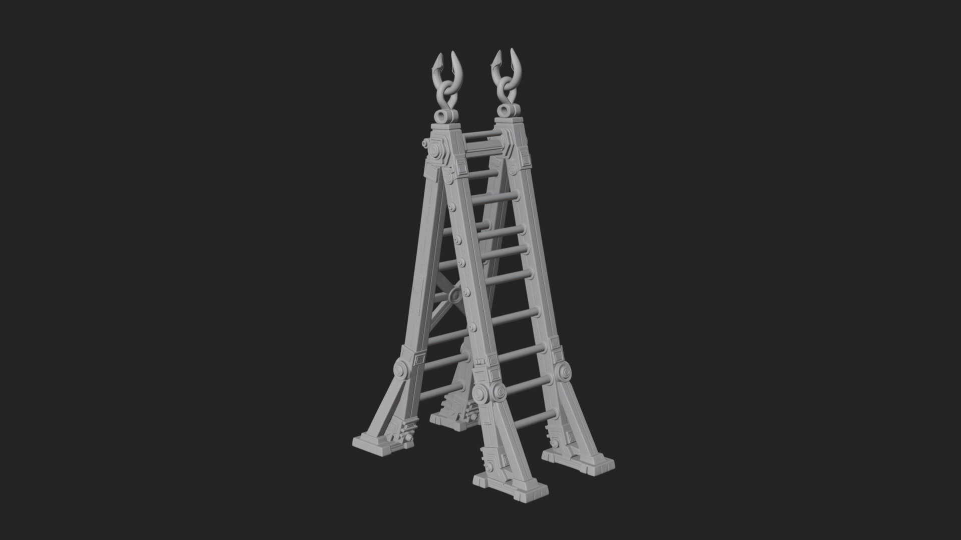 Siege Scaling Ladder Model Design 1 3D Print Model 3D Model