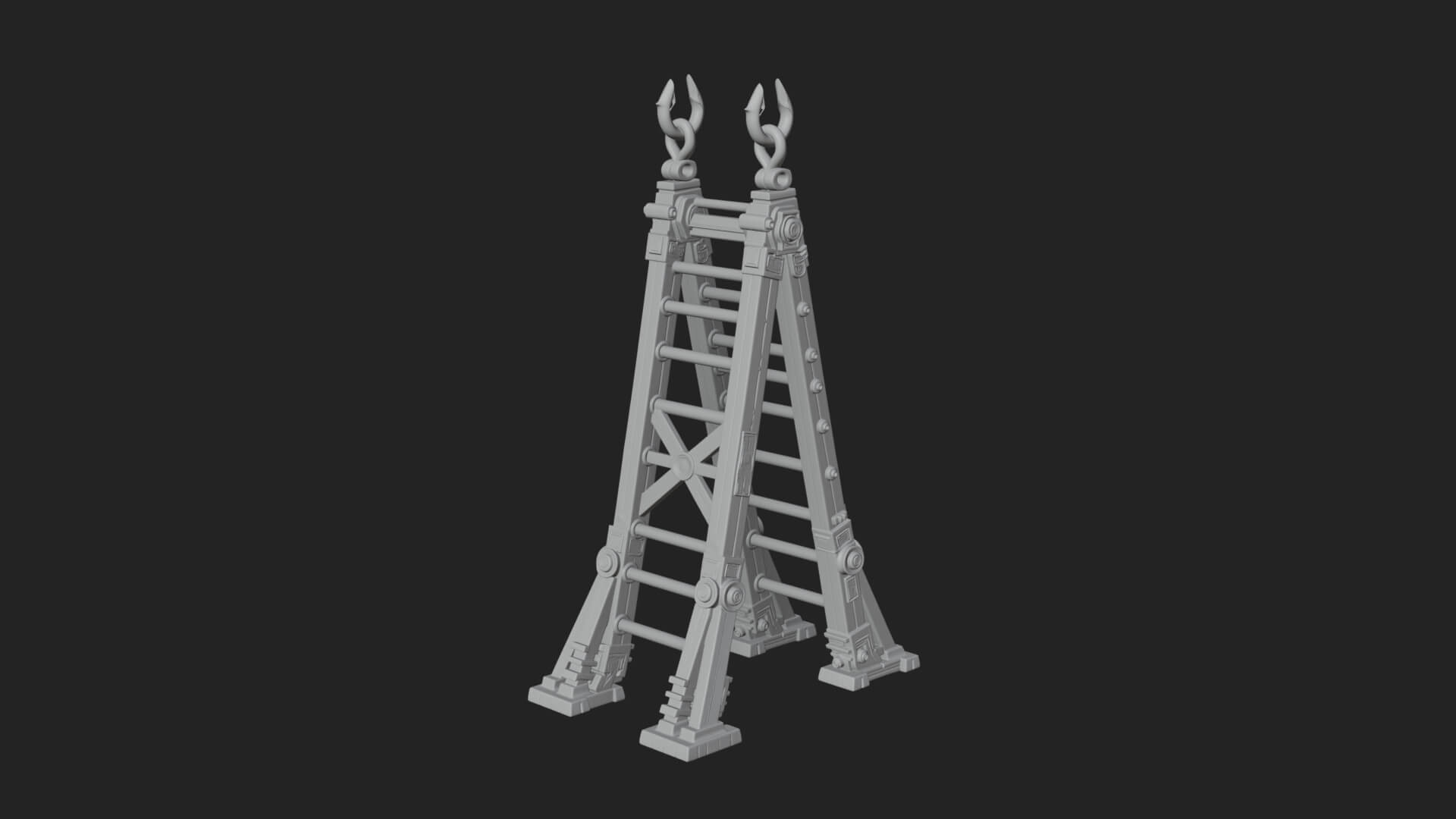 Siege Scaling Ladder Model Design 1 3D Print Model 3D Model
