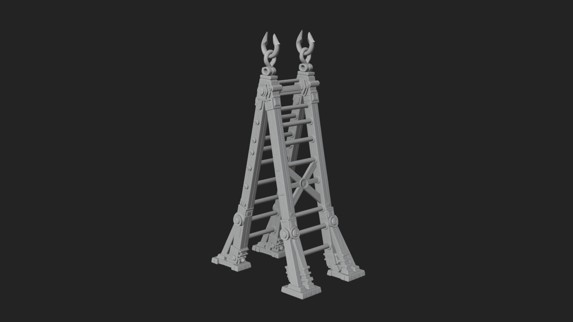 Siege Scaling Ladder Model Design 1 3D Print Model 3D Model