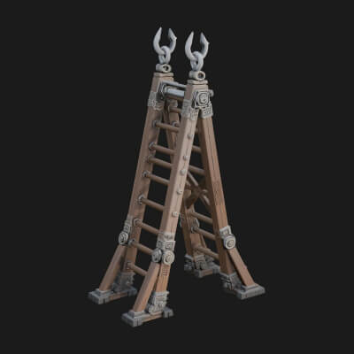 Siege Scaling Ladder Model Design 1 3D Print Model