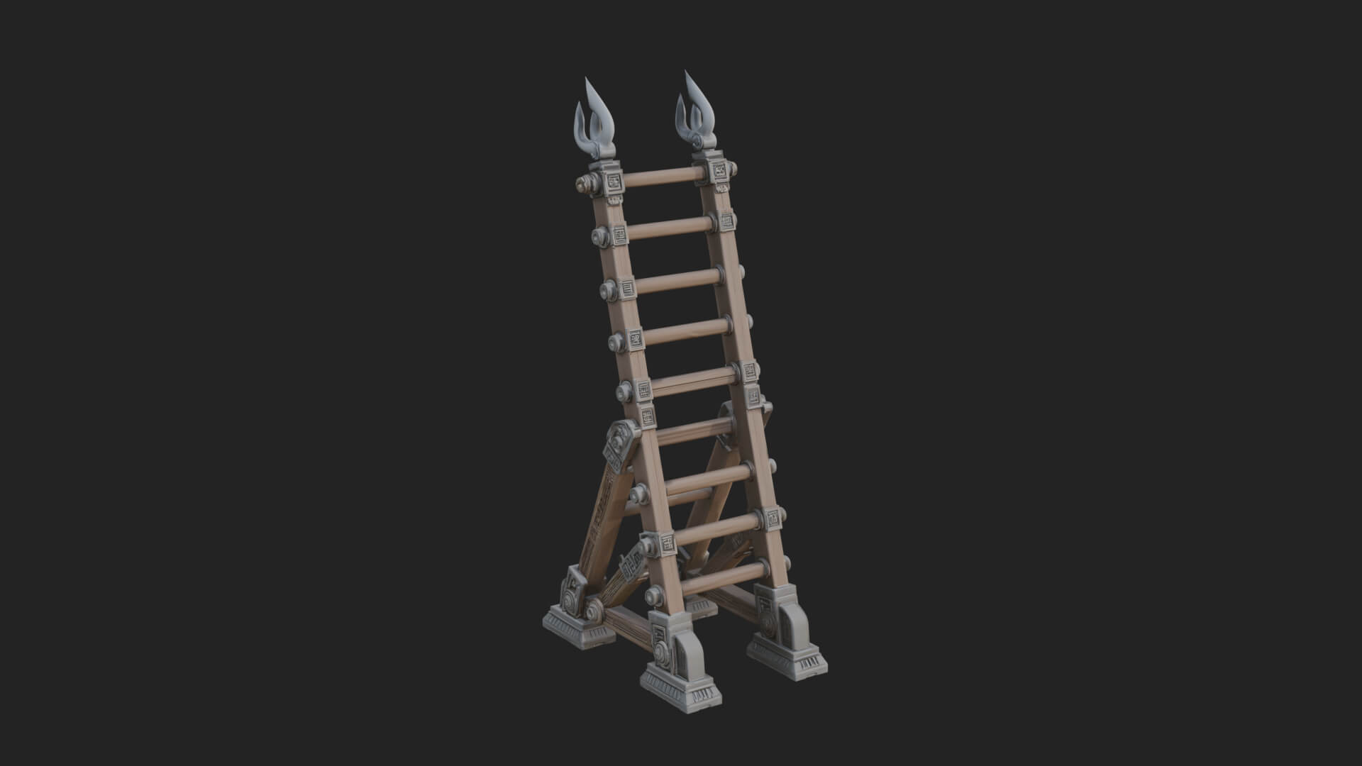 Siege Scaling Ladder Model Design 2 3D Print Model 3D Model