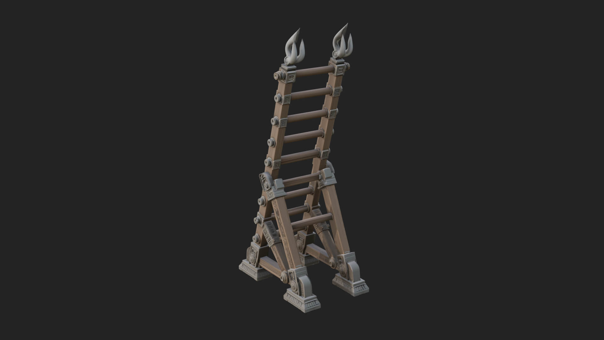 Siege Scaling Ladder Model Design 2 3D Print Model 3D Model