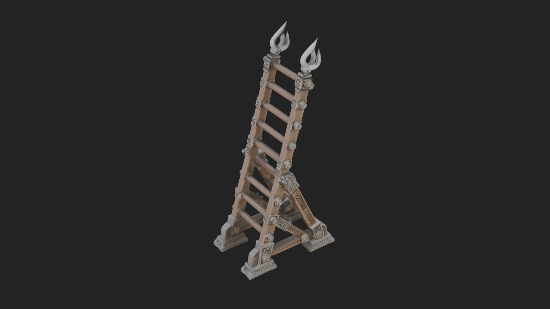 Siege Scaling Ladder Model Design 2 3D Print Model 3D Model