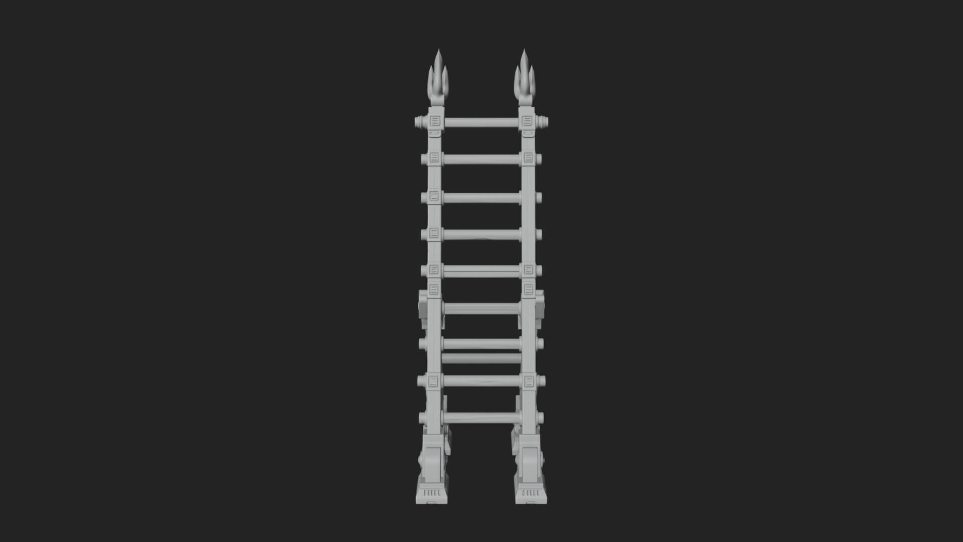 Siege Scaling Ladder Model Design 2 3D Print Model 3D Model