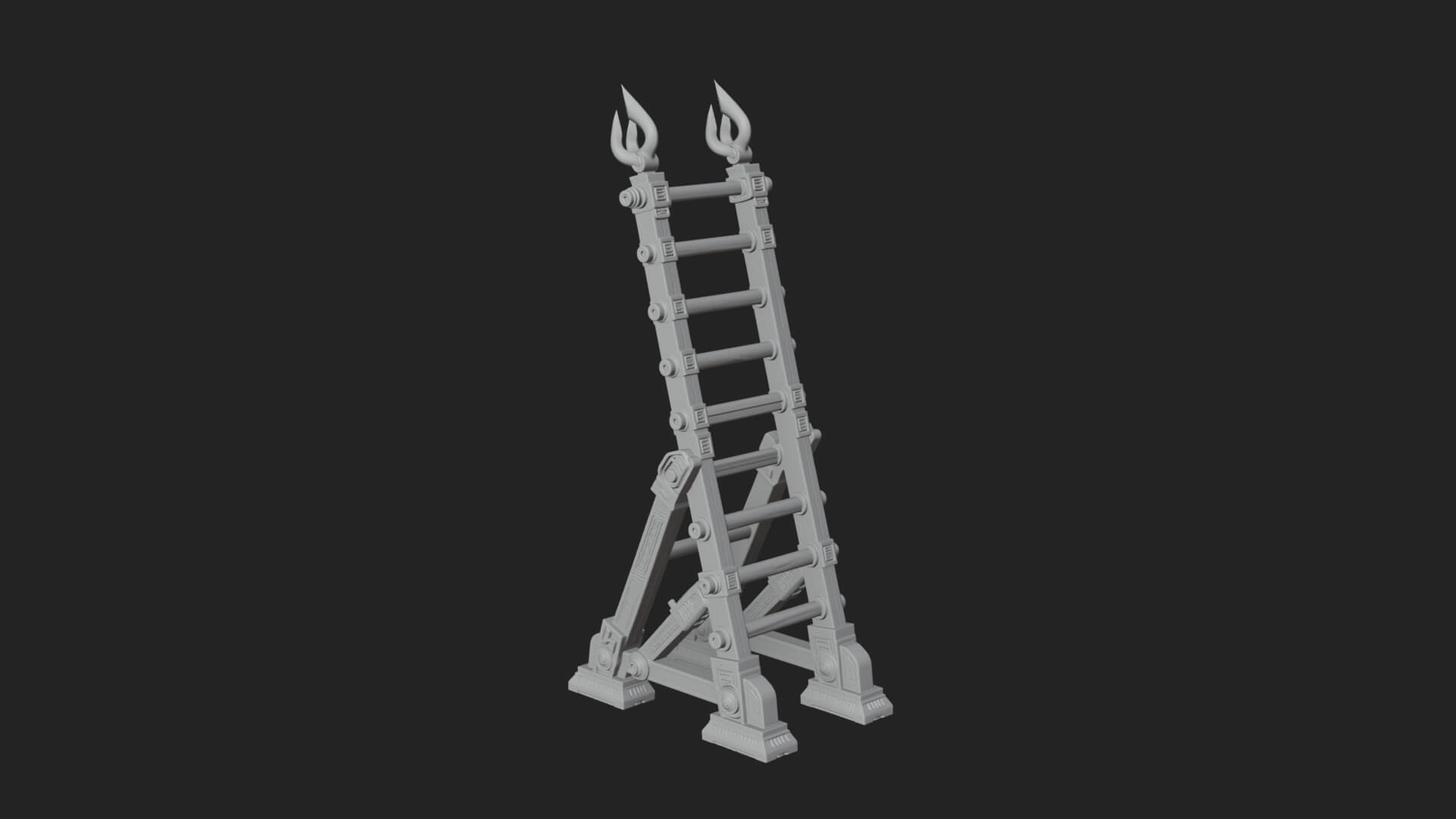 Siege Scaling Ladder Model Design 2 3D Print Model 3D Model