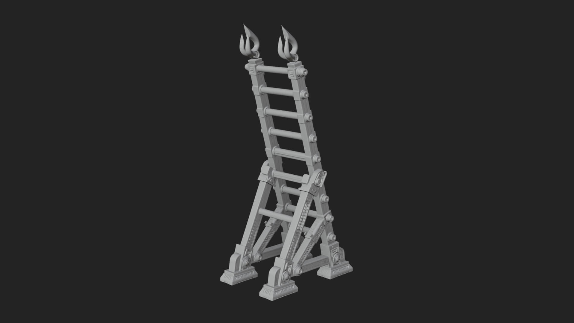 Siege Scaling Ladder Model Design 2 3D Print Model 3D Model