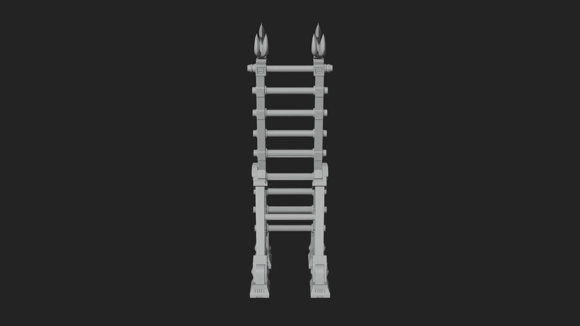 Siege Scaling Ladder Model Design 2 3D Print Model 3D Model