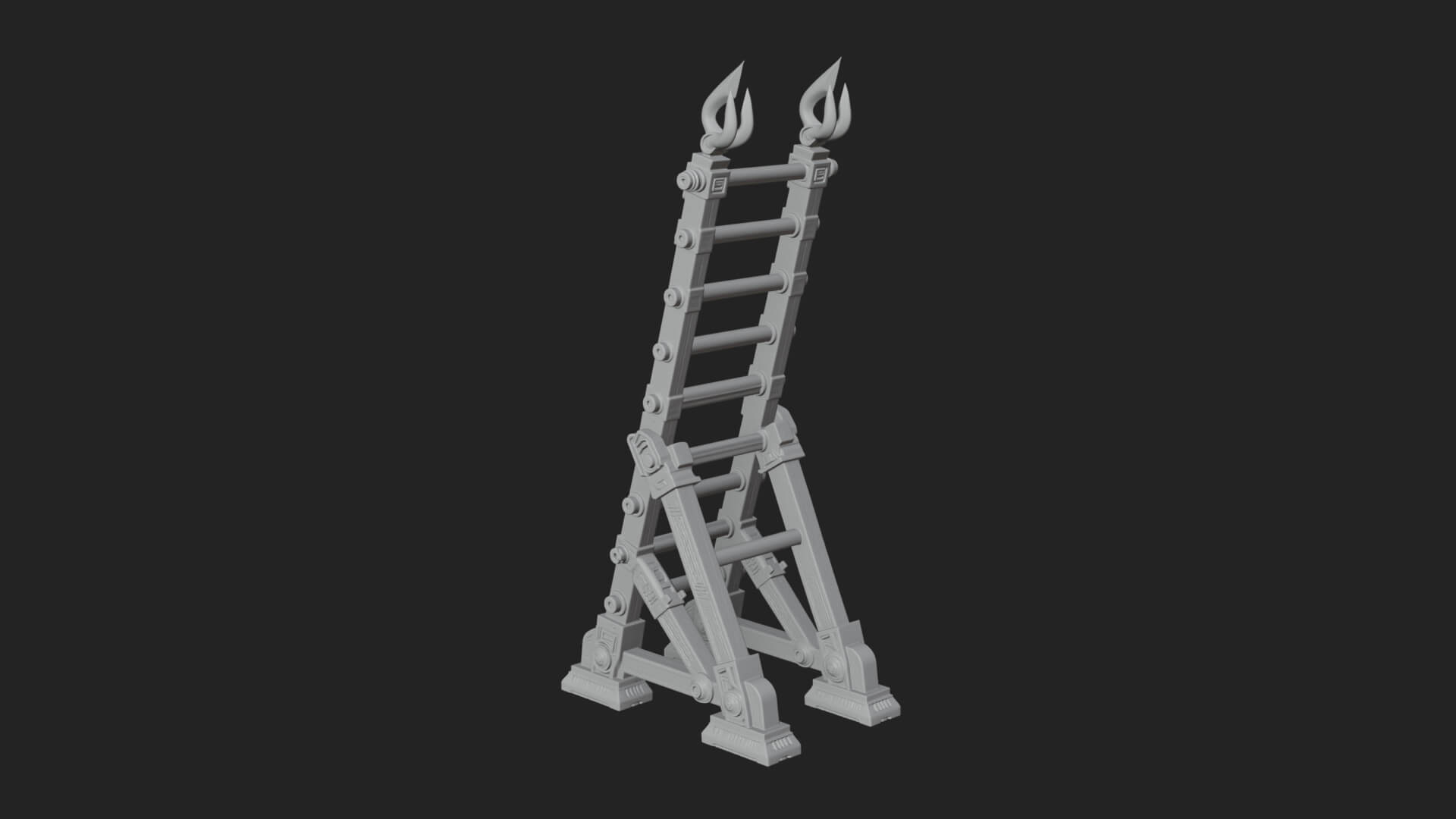 Siege Scaling Ladder Model Design 2 3D Print Model 3D Model