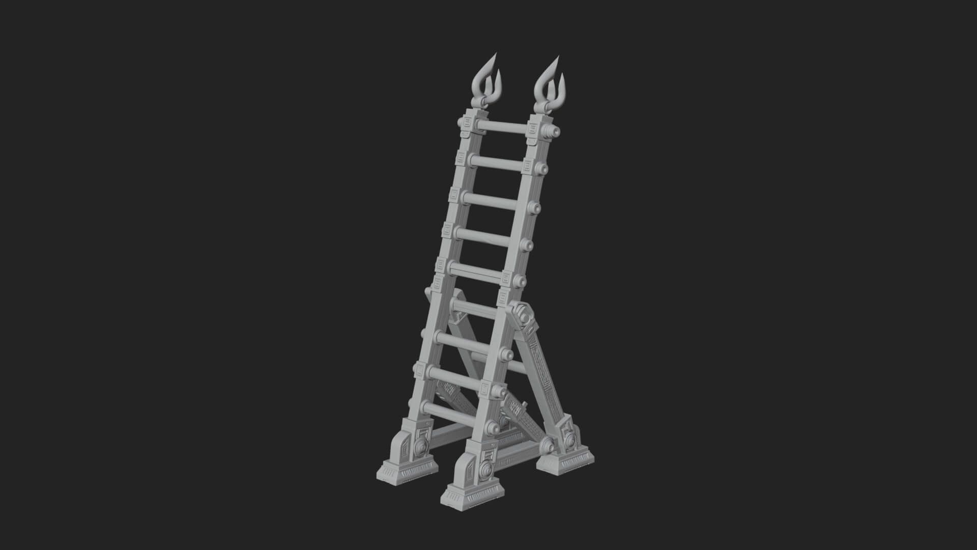 Siege Scaling Ladder Model Design 2 3D Print Model 3D Model