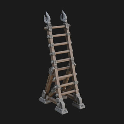 Siege Scaling Ladder Model Design 2 3D Print Model