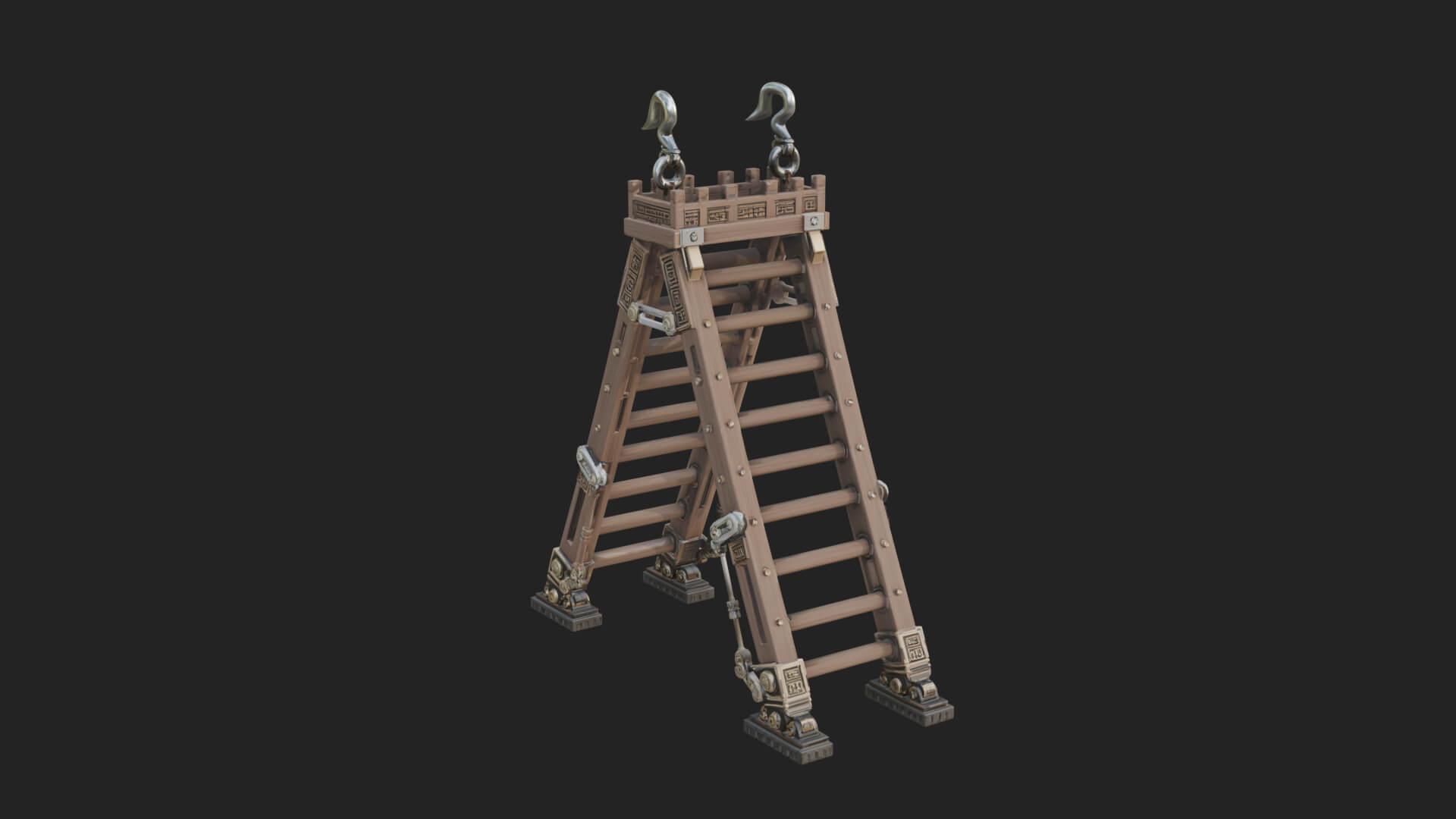 Siege Scaling Ladder Model Design 3 3D Print Model 3D Model
